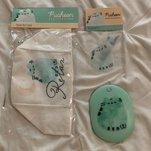 Pusheen set - Tissue box cover, bookmarks, mirror